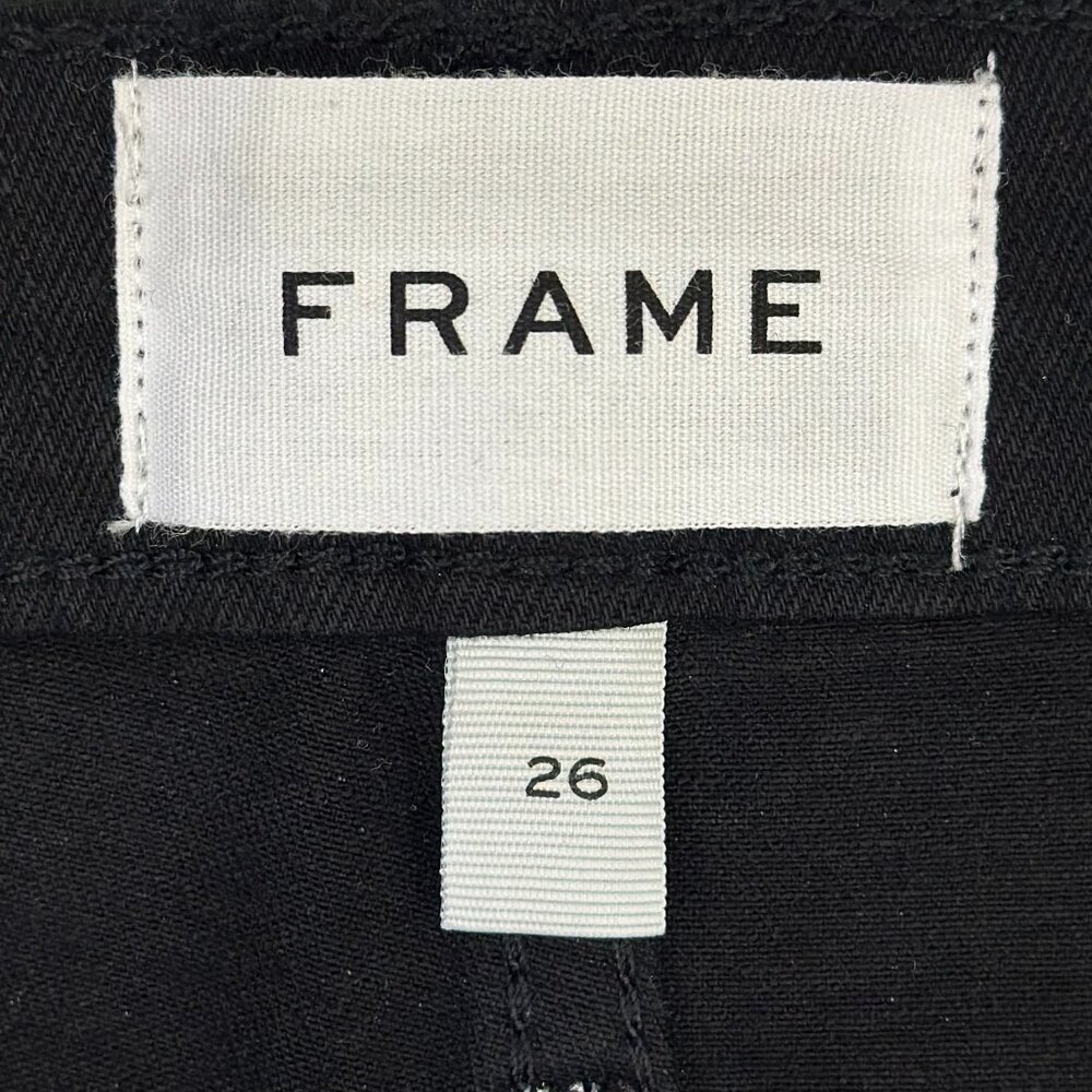 FRAME Coated Cotton-Blwns Split-Hem Midi Skirt (Noir Coated Black) - Picture 15 of 16